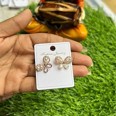 Pearls With Butterfly Stud