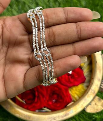 Diamond Stone Fancy Design Bangle