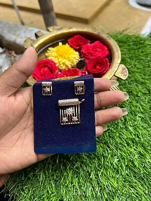 Trendy Flag Desingn Pendant Earing Set