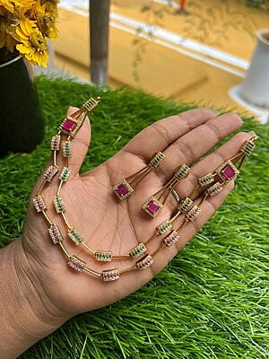 Dazzle Multi Stone Layer Neckpiece