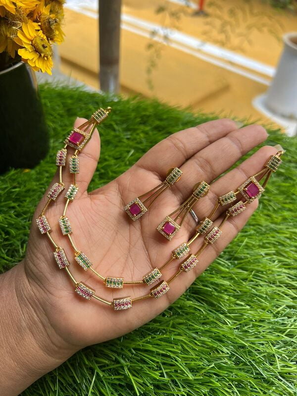 Dazzle Multi Stone Layer Neckpiece Dazzle Multi Stone Layer Neckpiece
