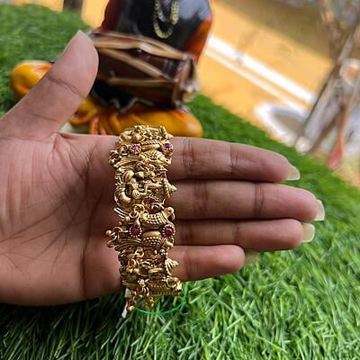 Antic Finish Temple Design Kada Bangle