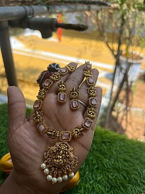 Lakshmi with Stone Desgin Neckpiece Lakshmi with Stone Desgin Neckpiece