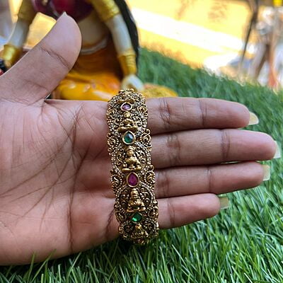 Antic Temple Stone Kada Bangle