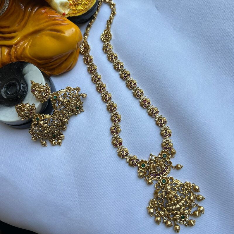 Unique Lakshmi Design Long Haram