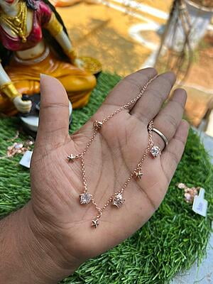 Enamel Star RoseGold Chain
