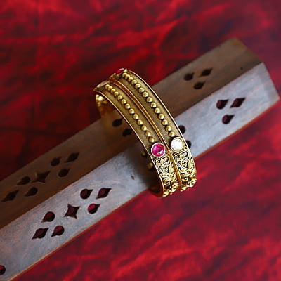 Brass based Antique Coated Bangels