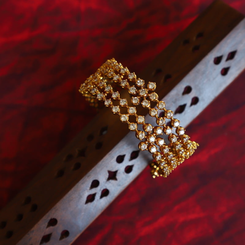 Kundan Stone and Rubi Stone Bangels