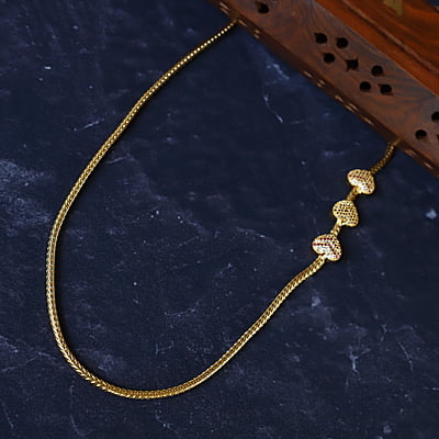 Heart desgin Mugappu Chain