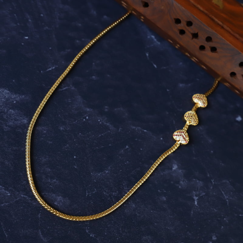 Heart desgin Mugappu Chain