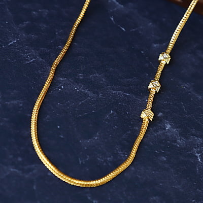 CZ Trendy Mugappu Chain
