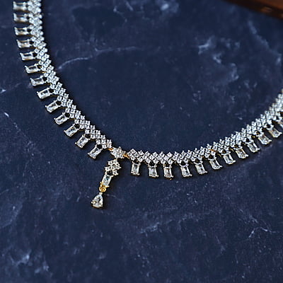 Gold Plated CZ Stone Neckpiece