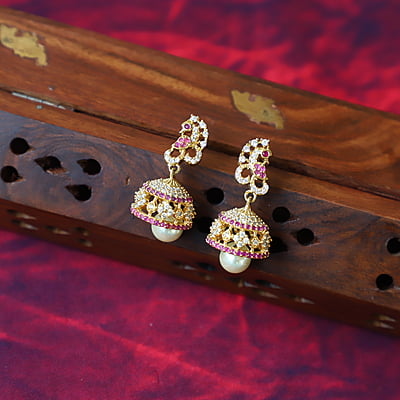 Pink and AD Stone Stud