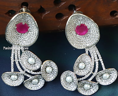 Oval Shape Rhodium coated Neackpiece