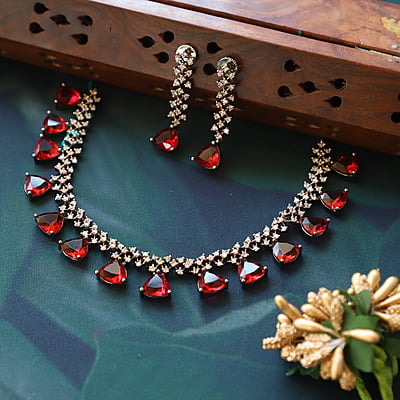 Ruby and Diamond Neckpiece