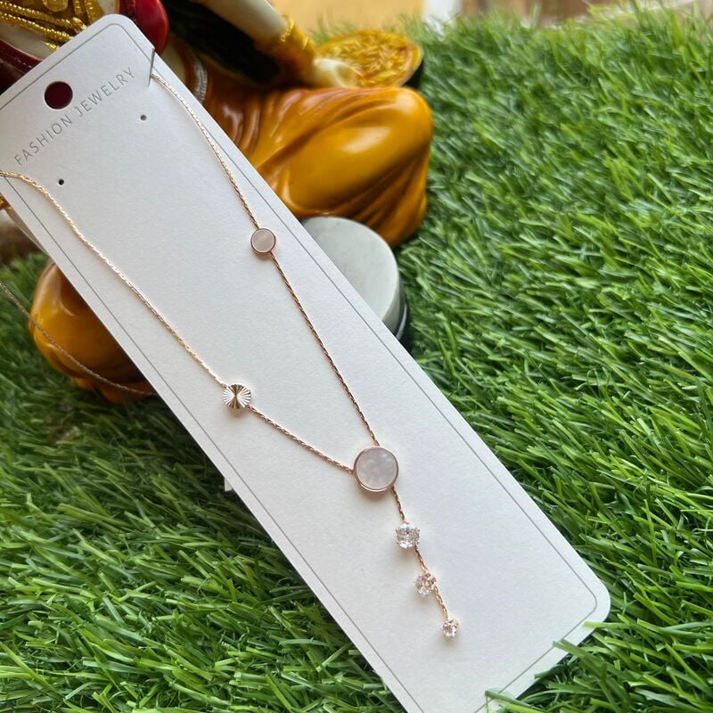Three Dot Stone RoseGold Chain Three Dot Stone RoseGold Chain