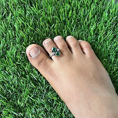 toe rings - Antique Silver