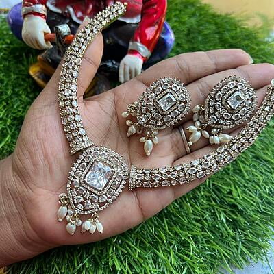 AD stone trending ruby neckpiece AD stone trending ruby neckpiece
