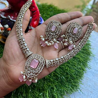AD stone trending ruby neckpiece AD stone trending ruby neckpiece