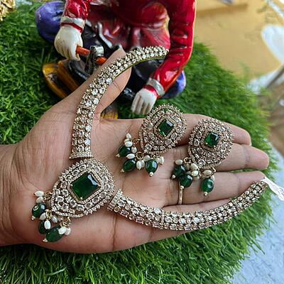 AD stone trending ruby neckpiece AD stone trending ruby neckpiece
