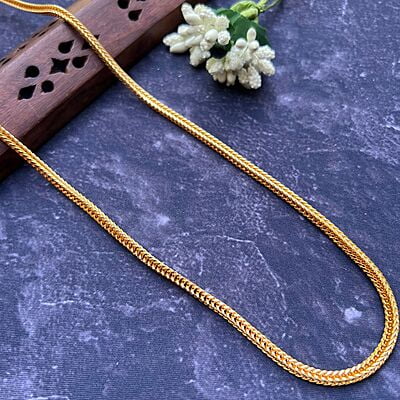 gold plated snake design chain