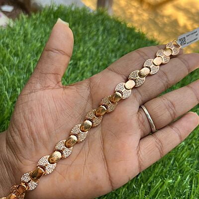 rose gold chain braclet -unique design