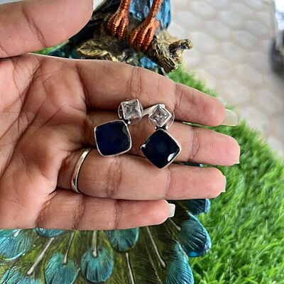Glossy candy stone earings
