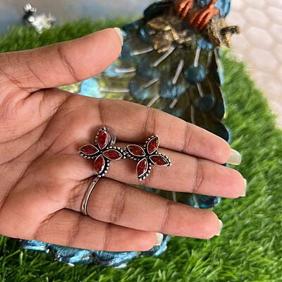 Candy stone flower designed earing