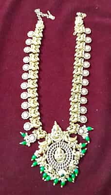 red flower type and lakshmi desing long haram