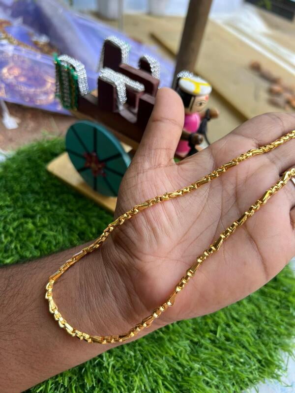 one gram gold regular wear chain - wheat design one gram gold regular wear chain - wheat design
