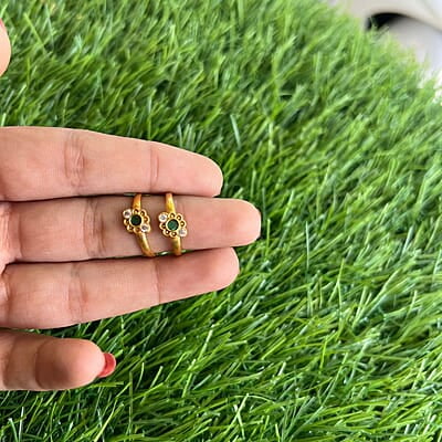 Gold plated unique design Toe Ring