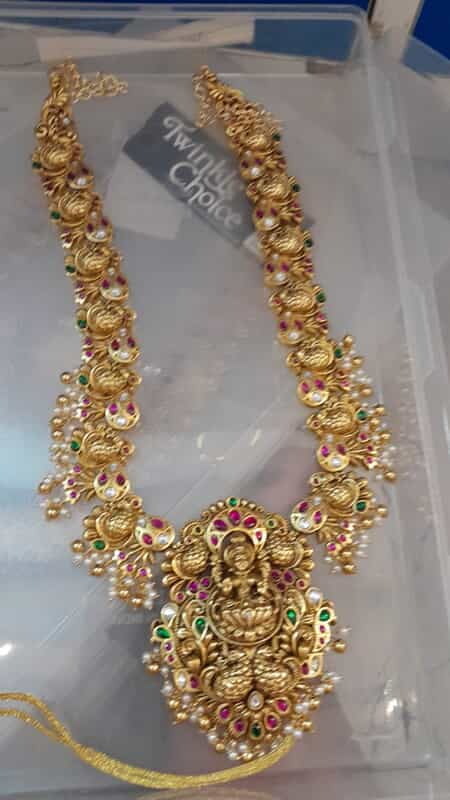 peacock design stone type long haram