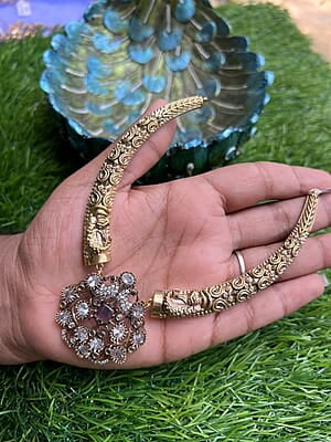 Unique Victorian Neckpiece with Peacock pendant