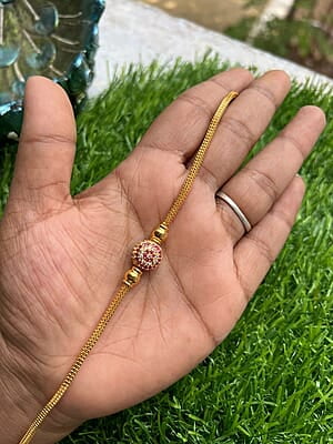 Unique design one gram gold mugappu chain