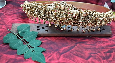embossed lakshmi design antic hipbelt