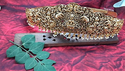 peacock and elephant with lakshmi design