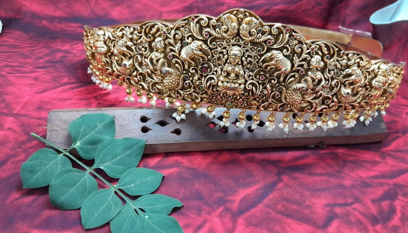 peacock and elephant with lakshmi design