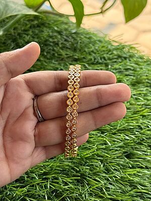 small boll design with ad stone bangle