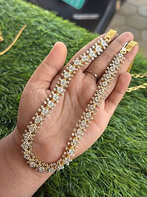 rose design with full ad stone long haram