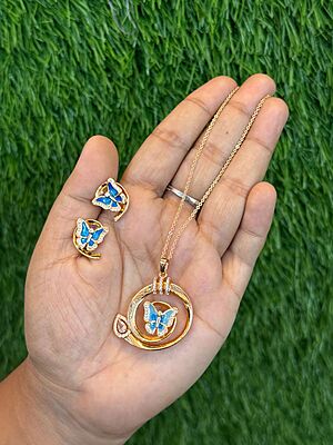fashion butterfly rose gold chain