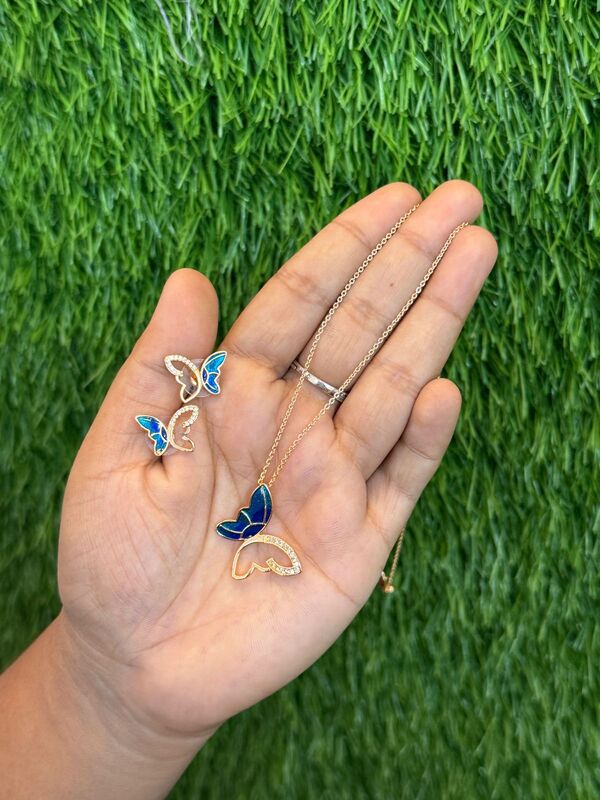 butterfly pendant set butterfly pendant set
