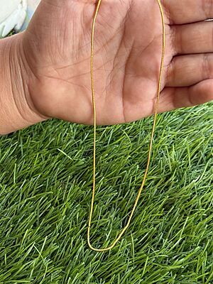 fancy plain thin gold short chain 18inch