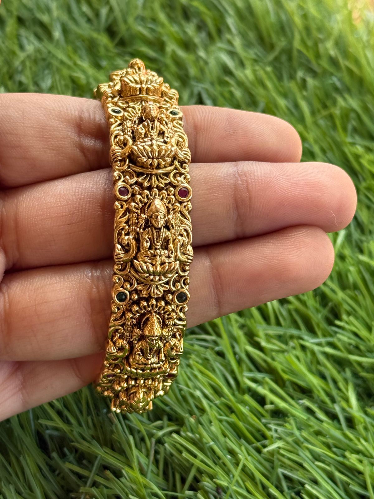 embosed lakshmi design kada bangle embosed lakshmi design kada bangle