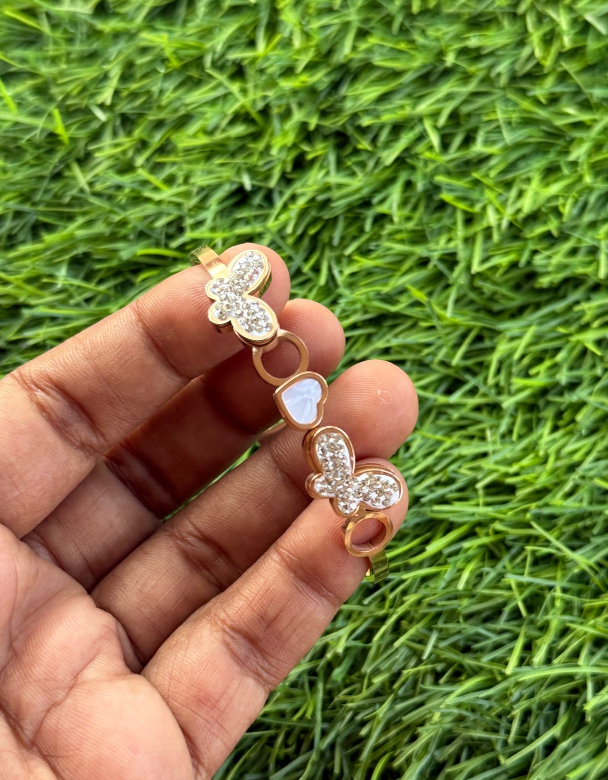 Rose gold Twin  Butterfly Bracelet