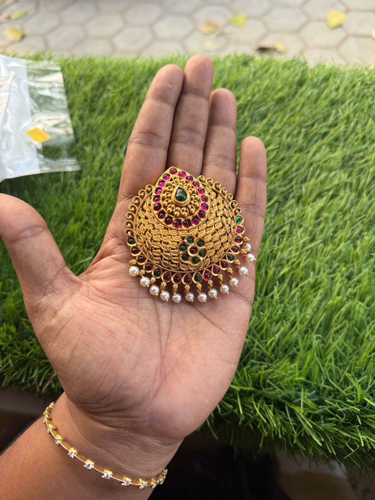 Fashionable antique stone design hair accessories