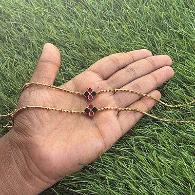 three dot doller design anklet