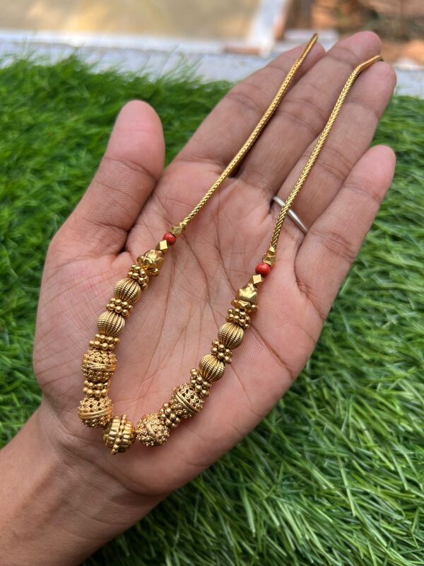 Trendy Antic gold finish ball chain Trendy Antic gold finish ball chain