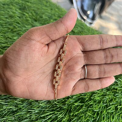 rose gold chain braclet -unique design