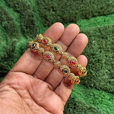 Peacock Multi Stone Bangles