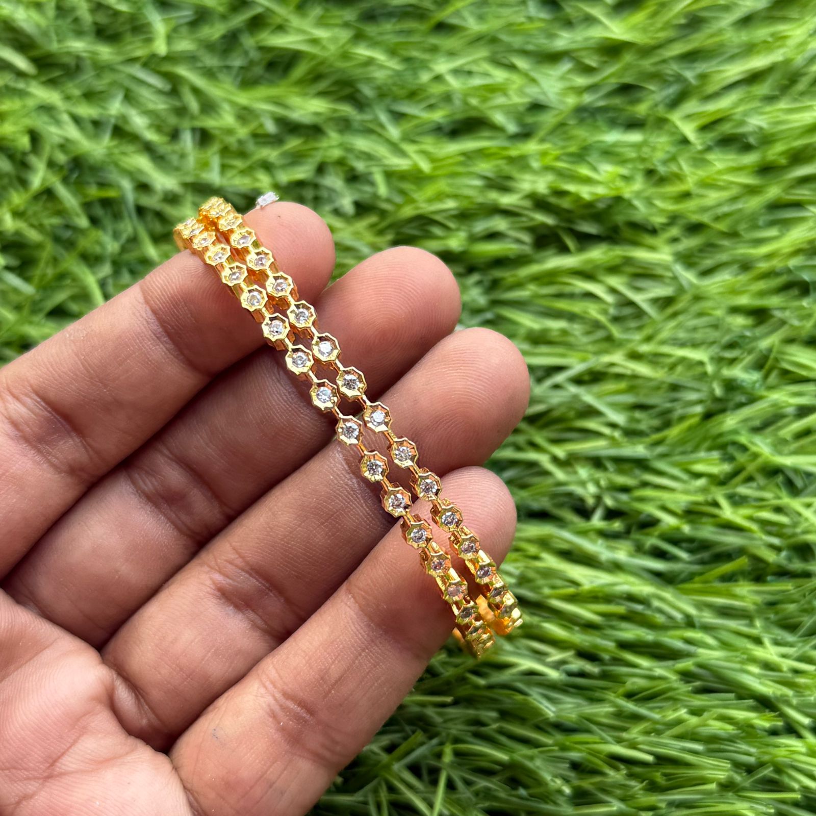 Antic gold finish Temple design Bangle
